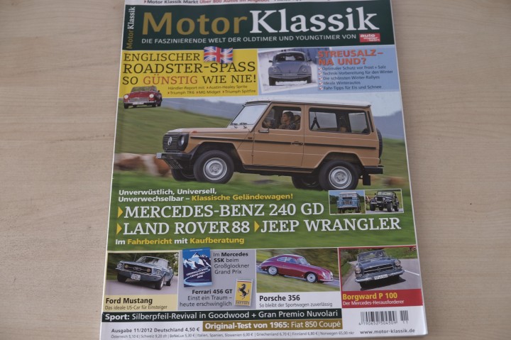 Deckblatt Motor Klassik (11/2012)